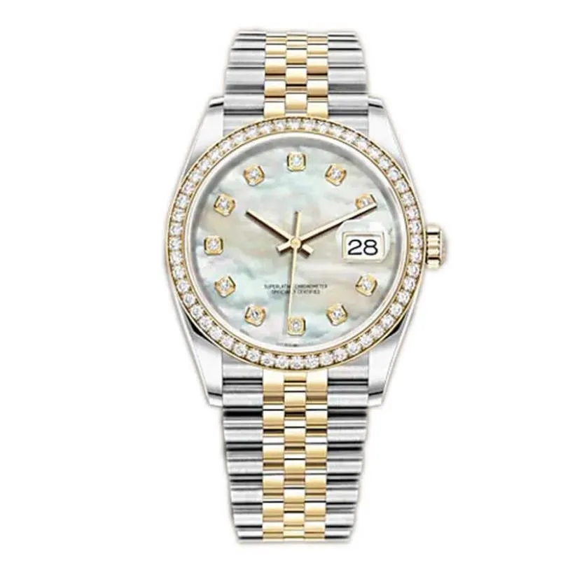 41 36mm Mens Automatic 31mm 28mm Woman Quartz Watches With Box Sapphire Waterproof Arvurs Full Rostfritt stål Luxury Diamon267J