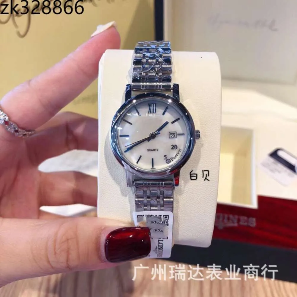 WeChat Business Border Cross vidarebefordran Langjia Shell Round Watch med kalenderkvarts damer Tillverkare S Batch för utrikeshandel