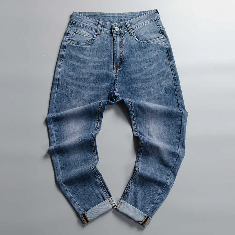 Jeans Designer Männer Mode Herren Jeans Frühling und Sommer Stretch Slim Hosen hellblaue Männer IDK4 2024