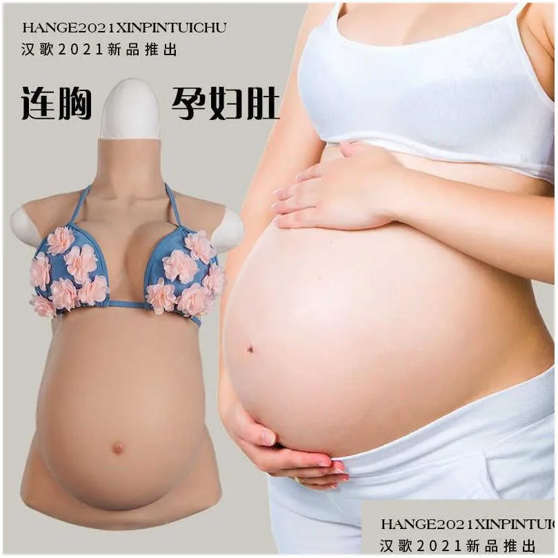 Andra modetillbehör Han Ge Sile Man Big Belly Pad With Artificial Milk Simation Experience Costume Xe1U Drop Delivery DHC5O