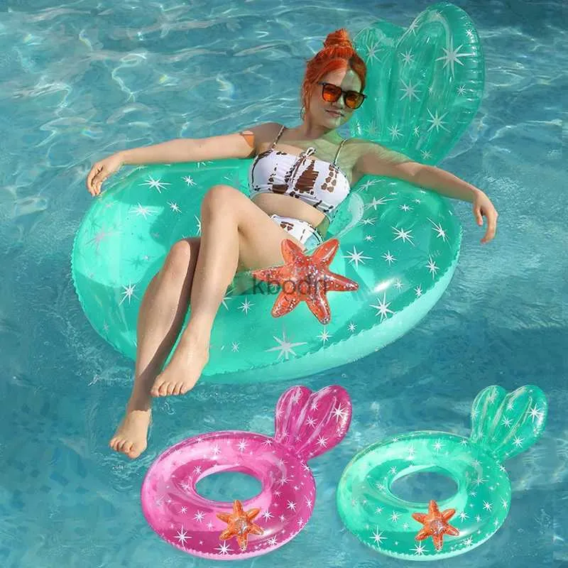 Autres piscines SpasHG Clear Mermaid Swim Ring Tube Gonflable Jouet Anneau de natation pour enfant Enfant Adulte Cercle de natation Flotteur Plage Piscine Équipement d'eau YQ240129