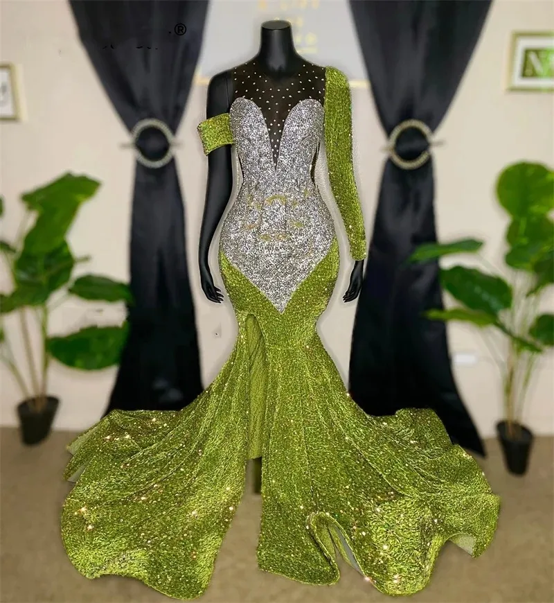 slim fit dress slacks Mermaid Evening Dress Red Green Dress Emerald Green Satin Gown Ruched –  JiMiss Dresses main image 1