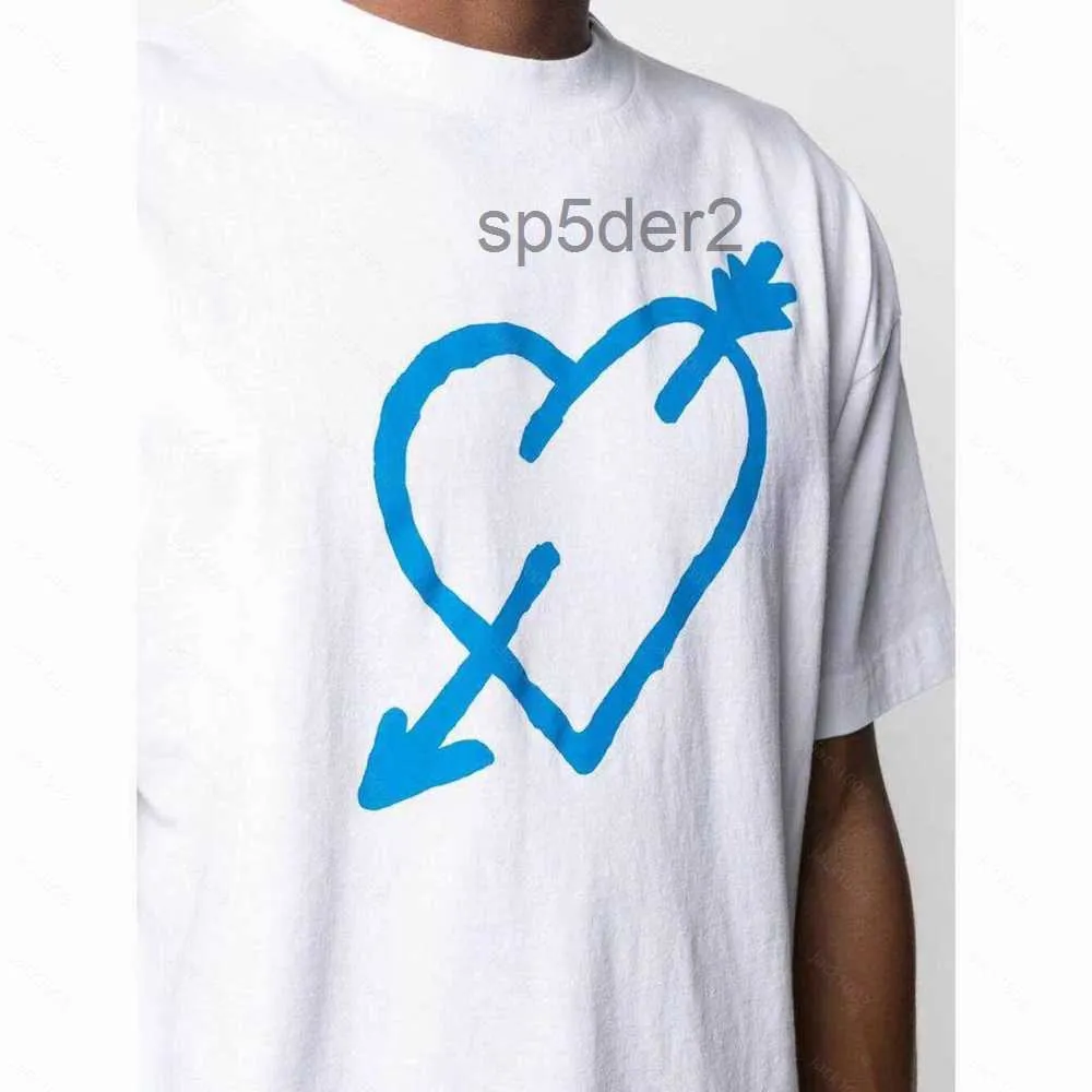 Camisetas 22ss carta solta casual unisex em torno do pescoço manga curta homens mulheres amantes estilo namorado presente t-shirt 2071 005 xck5