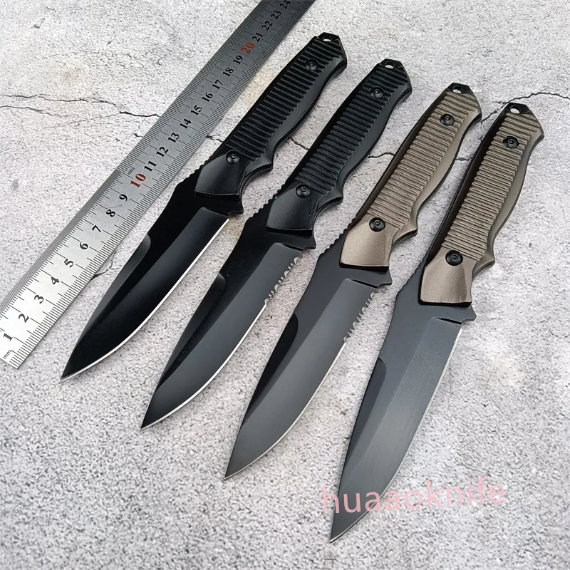 Newest BM140BK Nimravus Tactical Fixed knife 154 Blade Plain Blade Aluminum Handles Combat Straight Knife Outdoor Camping Hunting Knives 3300 4850 940 15535 535