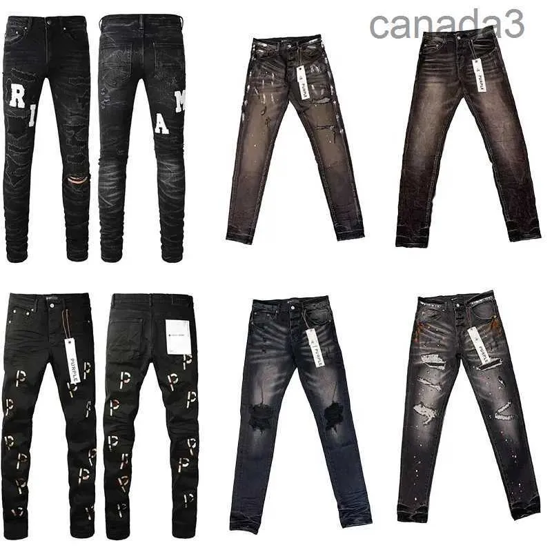 Purple Jeans Designer Puple Mens Skinny Luxury Denim Pant Distressed Ripped Biker Black Jean Slim Fit Motorcycle 8TB2 9G4W 9G4W