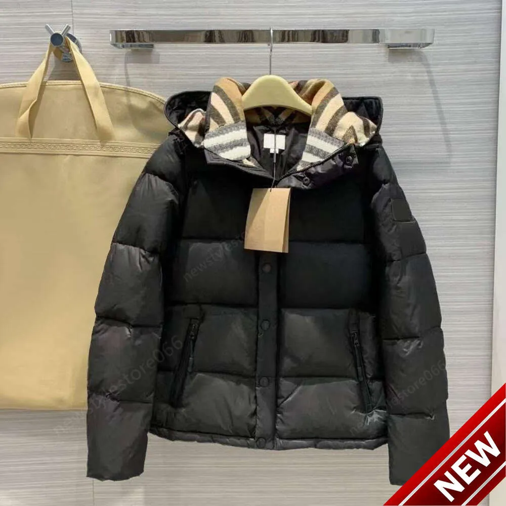 24ss ~ Coton Burberies Burbreries Hommes Vestes Broderie Varsity Designer Hommes Femmes Manteaux Parkas Vêtements d'extérieur Manches détachables à capuche Manteau Puffer Strongest