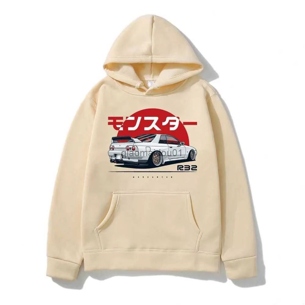 Men's Hoodies Sweatshirts Monster Skyline R32 GTR Vintage Funny Print Hoodies Harajuku Fashion Men's Hoodies Spring/Fall Unisex Hoody y2k Women SweatshirtL231017