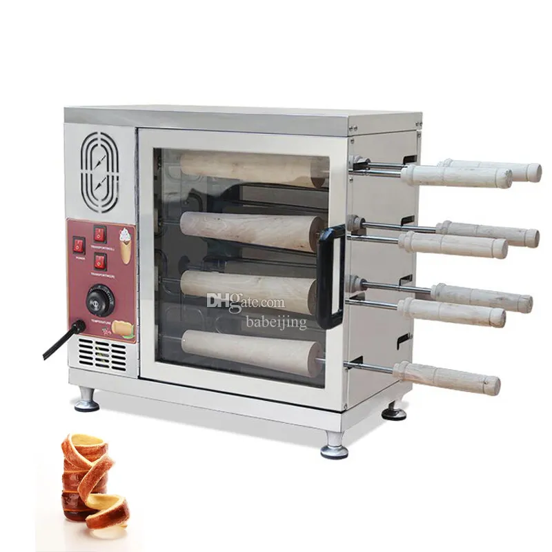 Chimney Cake Baking Machine 8 Roller Heavy Duty Kurtos Kalacs Suto Roll Grill Oven Machine Electric Ungern Chimney Cake Maker