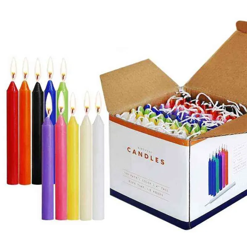 Assorted Mini Taper Candles, Unscented Set Of 100 For Spells Assorted Mini Taper Candles, Unscented Set Of 100 For Spells