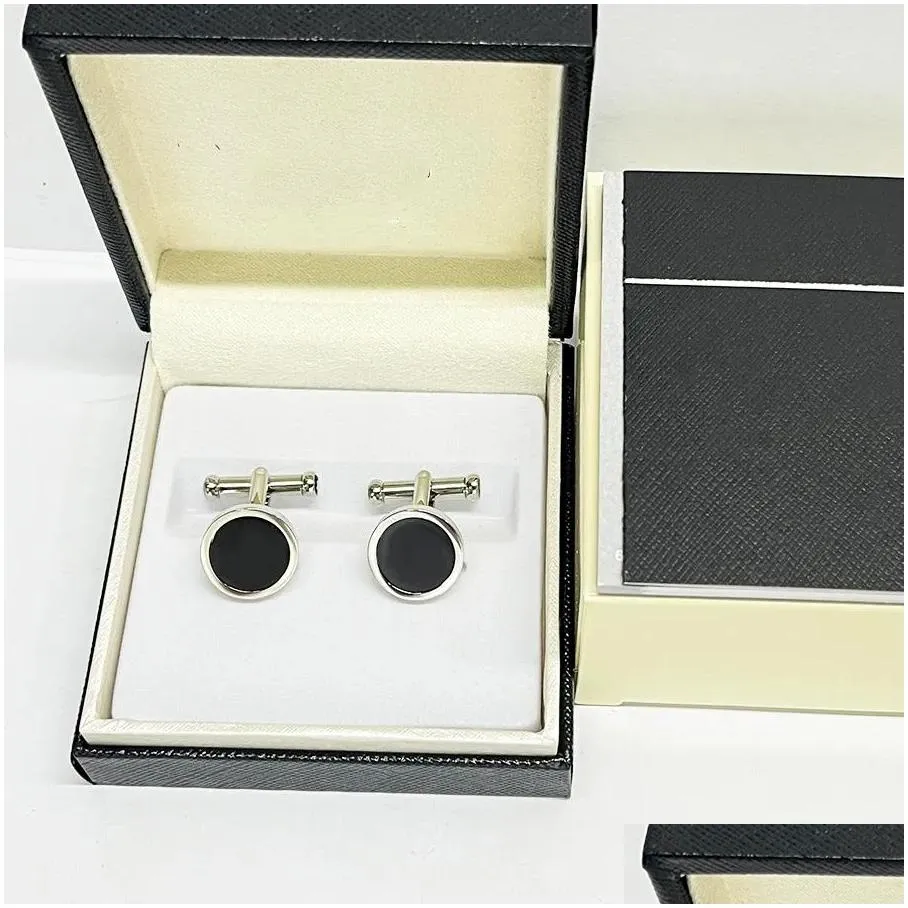 luxury cuff links for men high quality classic french shirt cufflink with box