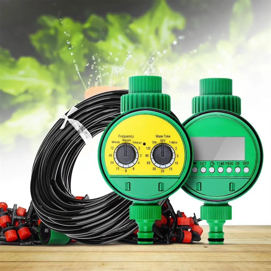 25m Micro Drip Irrigatiesysteem Plant Automatische Spray Kas Watering Kits Tuinslang Verstelbare Druppelaar Sprinkler XJ Y20010319h