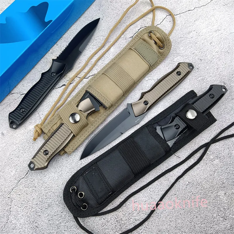 Newest BM140BK Nimravus Tactical Fixed knife 154 Blade Plain Blade Aluminum Handles Combat Straight Knife Outdoor Camping Hunting Knives 3300 4850 940 15535 535