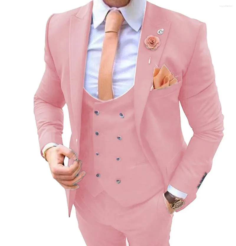 Ternos masculinos 08 rosa festa de casamento traje roupas casual anfitrião áfrica terno regular ajuste smoking 2 peças conjuntos jaqueta calças