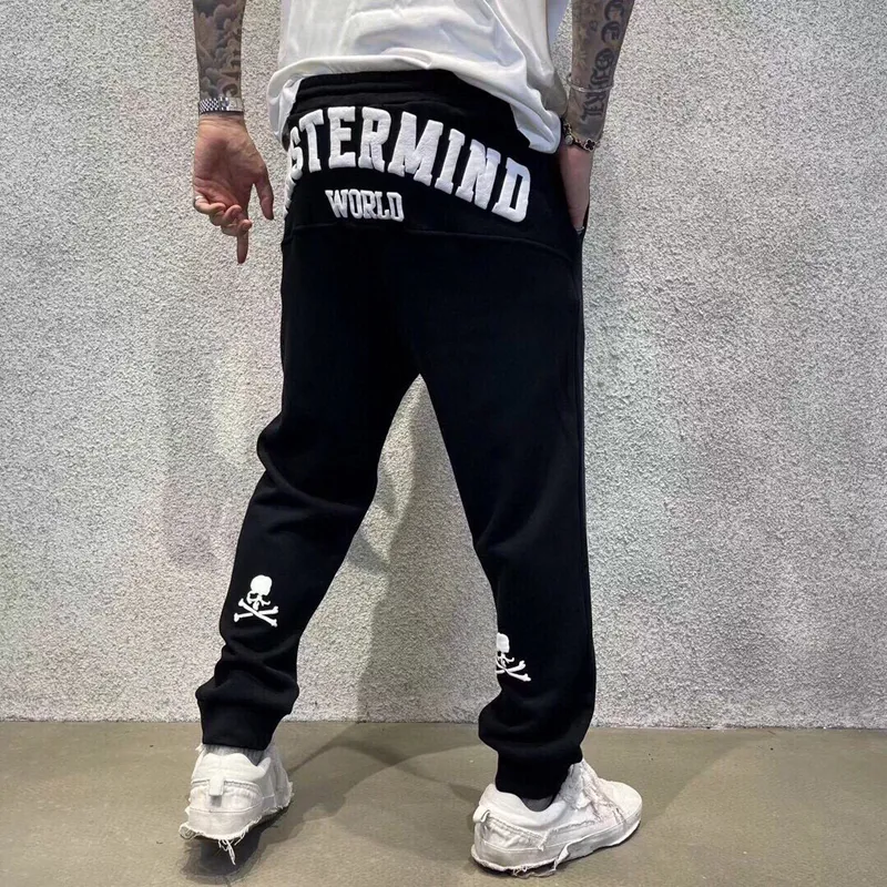 Pant Men Loose Black Cargo Sweatpants Pockets Casual Trousers