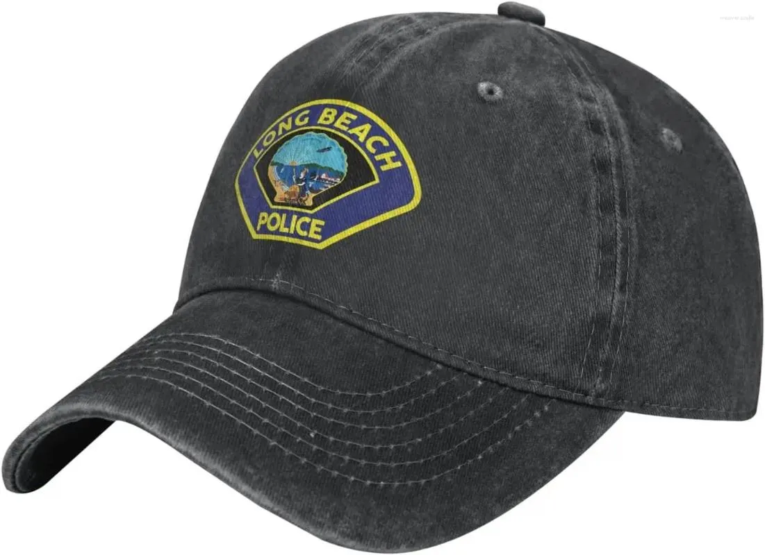 Bonés de bola Long Beach Department Trucker Hat-Boné de beisebol lavado algodão pai chapéus marinho militar