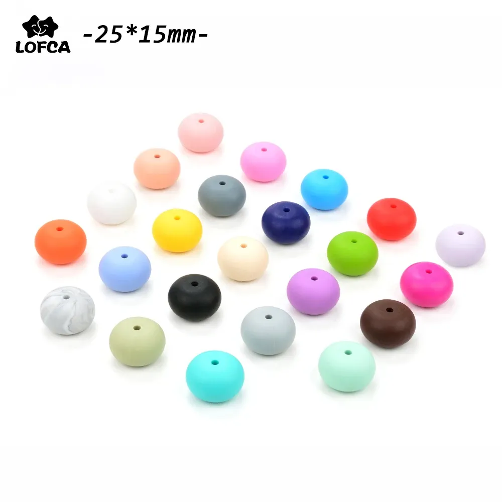 Perline All'ingrosso 50 pz/lotto Abaco Sciolto Silicone Perline Dentizione Elegante Collana di Perline Silicone Chew Bead Per Il Bambino Collana di Silicone