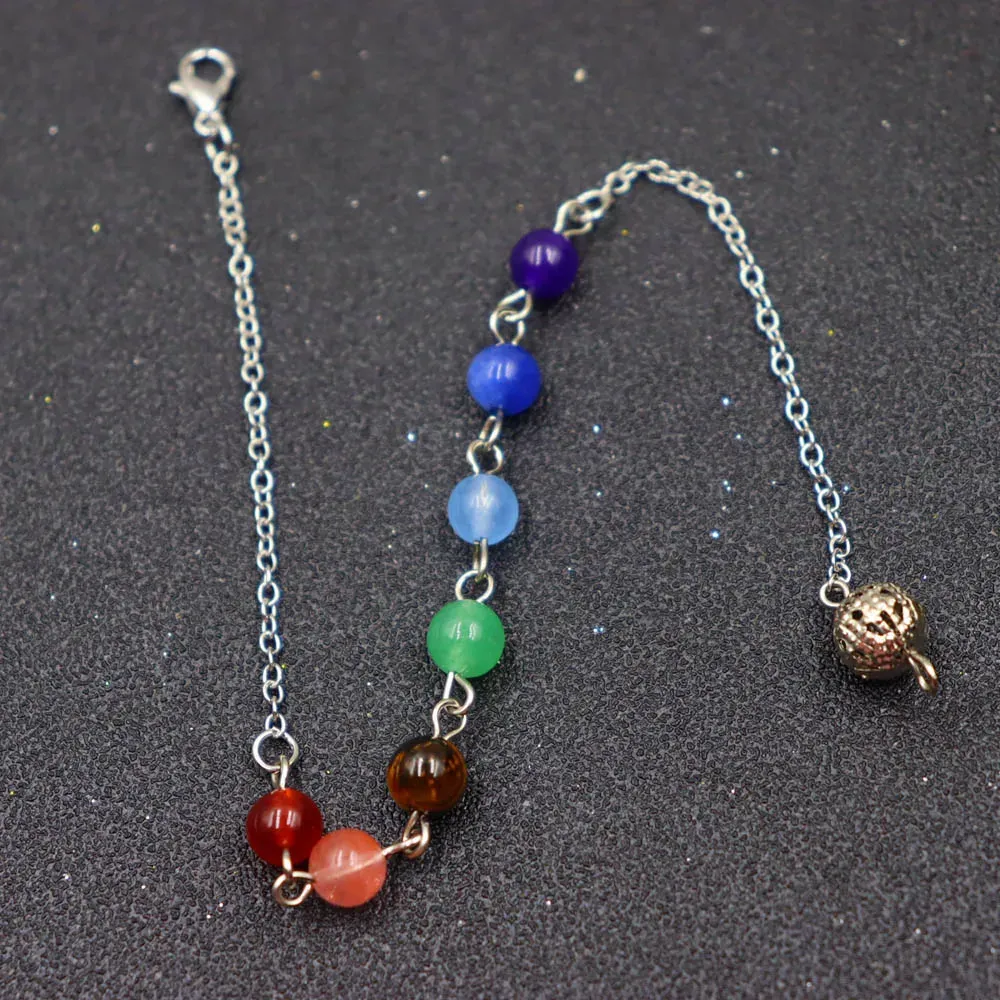 Ketting Groothandel 7 Chakra Edelsteen Reiki Slingerketting Genezing Gemengde Kralen Ketting Accessoires Charms Kleurrijke Sieraden 20 stuks