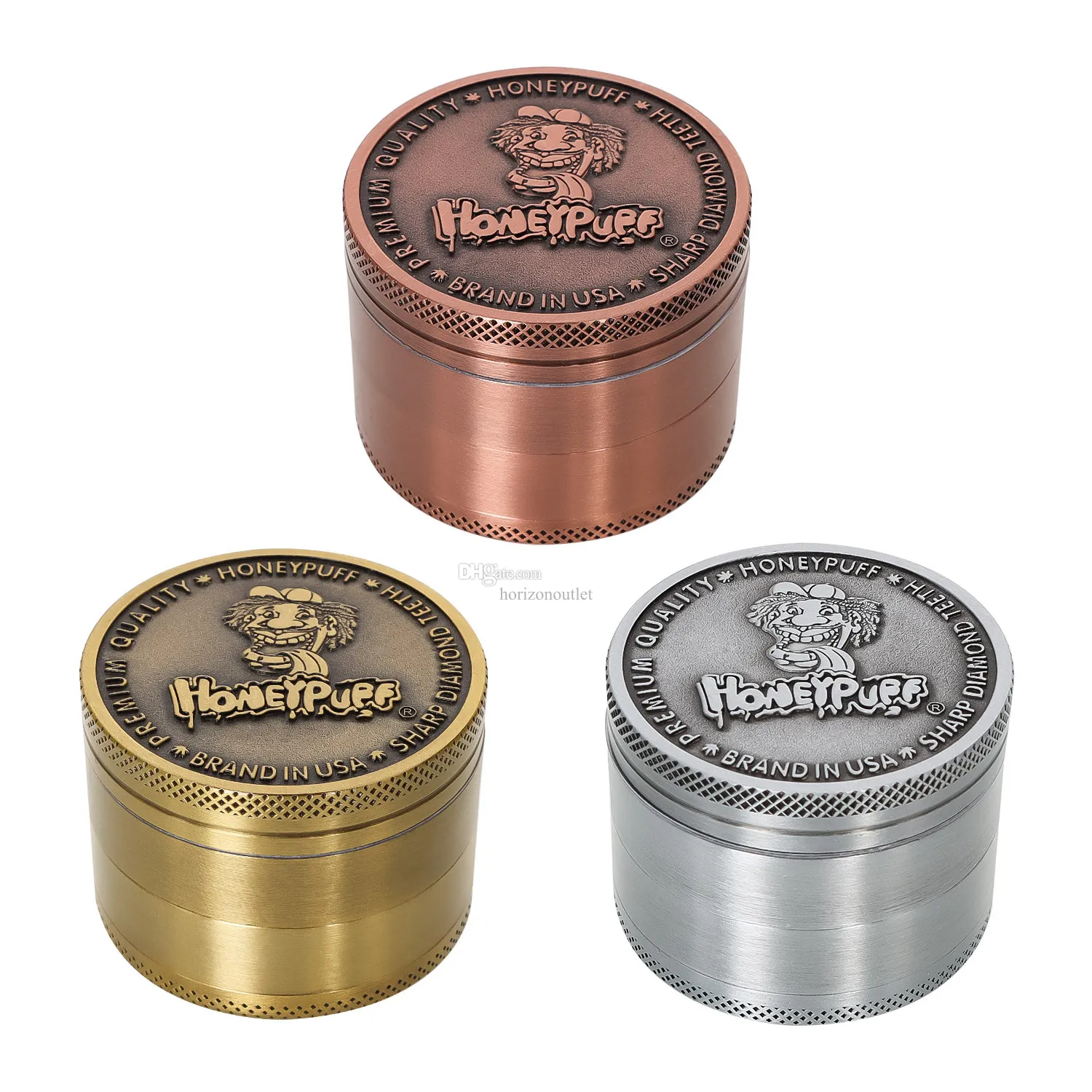 Metal  Press Compressor Golden Grinder Smoking Accessories Gifts main image 1