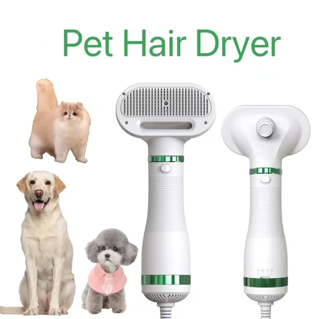 Dryer 2In1 Pet Dog Dryer Quiet Dog Hair Dryers and Comb Brush Grooming Kitten Cat Hair Comb Puppy Fur Blower Adjustable Temprature