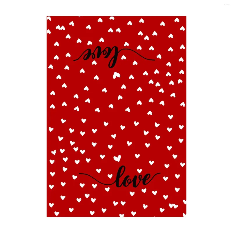 Table Napkin 2024 Kitchen Towel Valentines Day Love Print Dish Towels Absorbent Quick Drying Cleaning Dishcloth Room Decoration