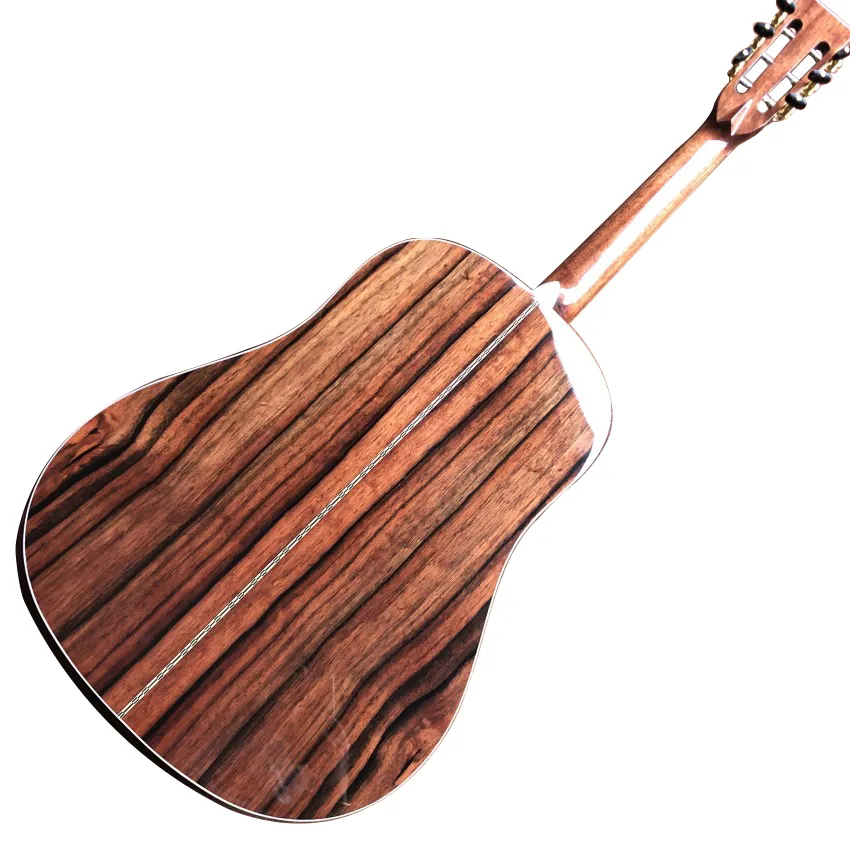 Guitare j45 entièrement en bois massif, table en sapin, dos et côtés en bois de cocobolo, couleur coucher de soleil, poupée classique, livraison gratuite