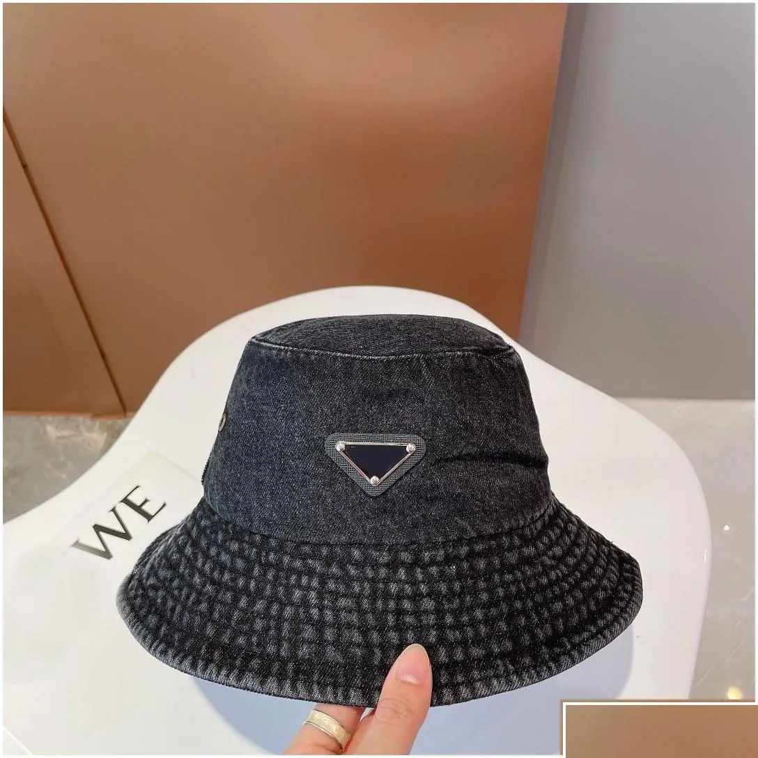 Large Brim Chapeaux Femmes Designer de luxe P Femme lavée et vieillie Cowboy Bucket Hat 22SS Automne Casquette Homme Drop Livraison Mode Accesso Otpbb