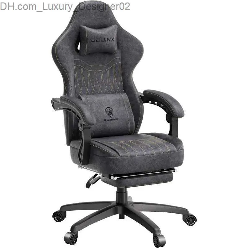 Autres meubles Chaise de jeu Chaise de joueur en cuir PU respirant avec coussin à ressorts ensachés Chaise d'ordinateur ergonomique avec support lombaire de massage Q240129
