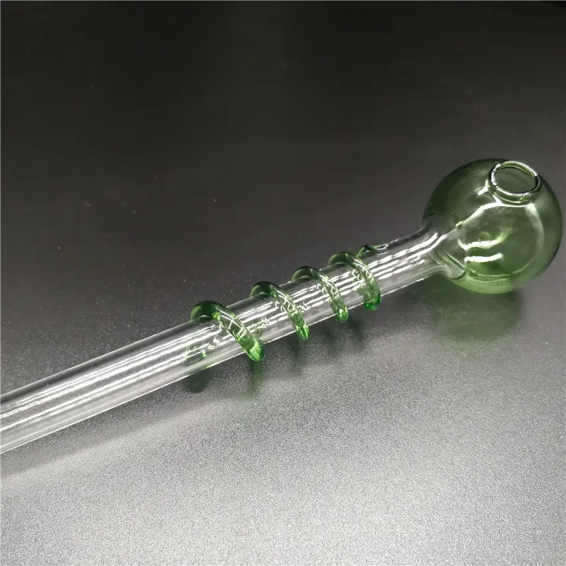 Professional factory Glass Oil Burner Water Pipe Mini Colorful Glass Hand Pipes Pyrex Oil Burnerwire-wrapped Handle Pyrex Hay oil bowl oil pipe holland glass pipe