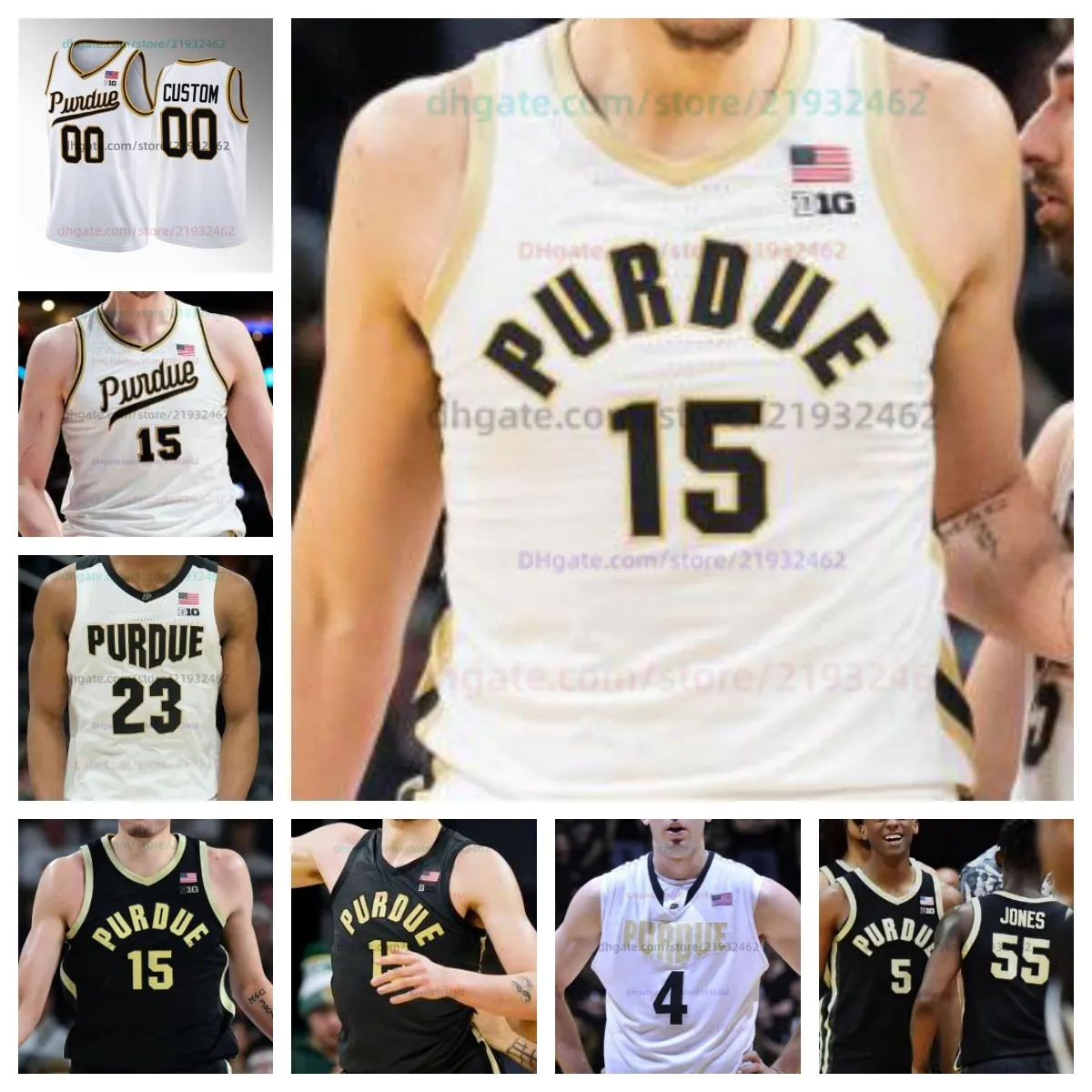 Purdue Boilermakers basketbalshirt NCAA gestikte jersey Elk naamnummer Heren Dames Jeugd Geborduurd Camden Heide Chase Martin Josh Furst Brian Waddell