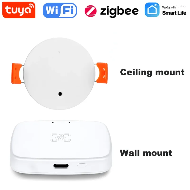 Controllo domestico intelligente Tuya WiFi / Zigbee Rilevatore di presenza umana Sensore PIR corporeo Radar Sensori di movimento a microonde