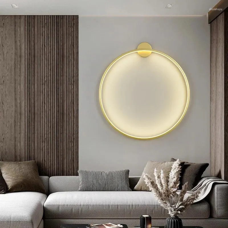 Lampa ścienna okrągłe światło LED Minimalistyczne dekoracje Atmosfera Światła Modern Mieszka