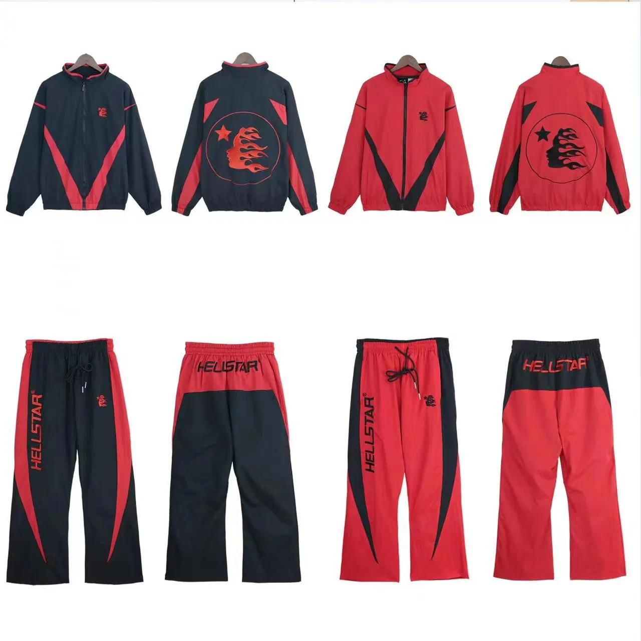 HELLSTAR Pull To Paradise レッドパーカー S Hellstar Path To Paradise Zip-Up Red Men's - FW24 - US