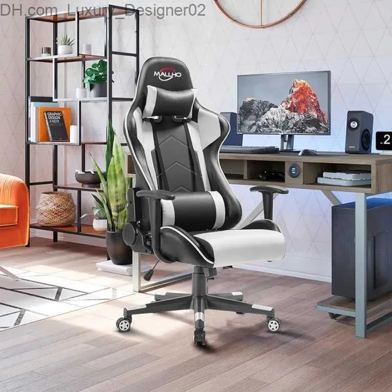 Andra möbler Gaming Chair Racing Style High-Back Pu Leather Office Chair Computer Desk Stol Executive Ergonomic Swivel neadrost Q240129