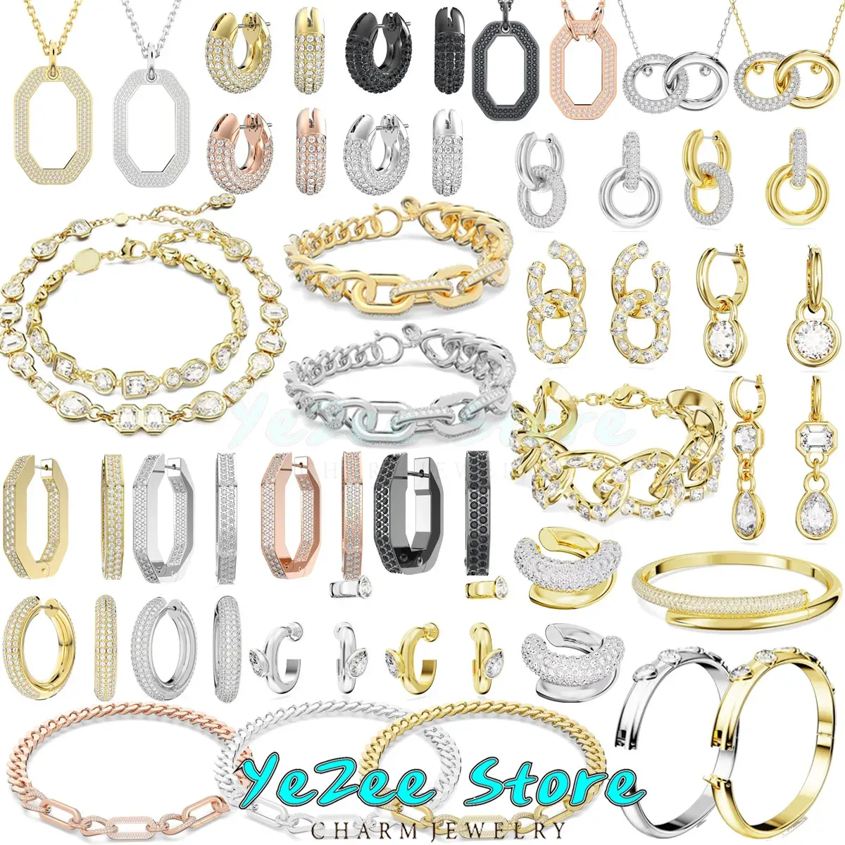 Sets Original Hoop Earrings 2024 Trend New Charms Fine Jewelrys Dextera Collection Austria Crystal Luxury Jewelry for Woman