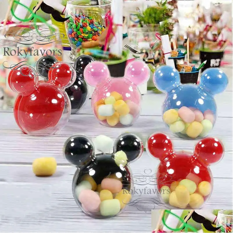 Geschenkverpakking 12 stuks acryl Micky Mouse snoepdozen baby shower kinderfeest receptie tafel decors kinderen verjaardag zoete houder H1231 D Dhjon