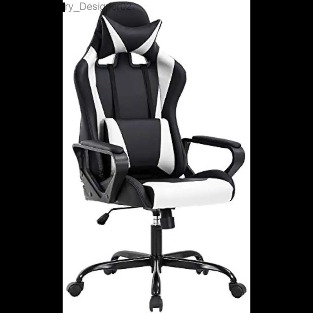 Andra möbler BestOffice High-Back Gaming Chair PC Office Chair Computer Racing Stol PU Desk Task Stol Ergonomic Executive Swivel Rolling Q240129