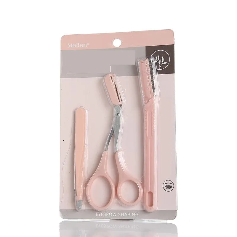 حاجب القطع ماريان 3 قطعة مجموعة RO Mesh Razor Band Tweezers Drop Droviour OTHA2