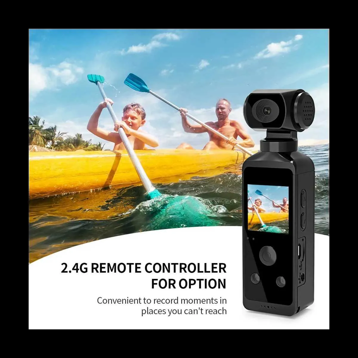 Câmeras de vídeo de ação esportiva Câmera de ação de bolso 4K HD Tela LCD 270 Wifi rotativa Mini câmera esportiva com estojo à prova d'água para viagens sem cartão YQ240129