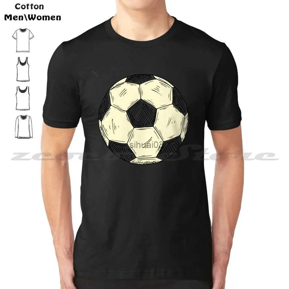 Men's T-Shirts Retro Soccer Ball 100% Cotton Men And Women Soft Fashion T-Shirt European Football Soccer Ball Retro Soccer Player European