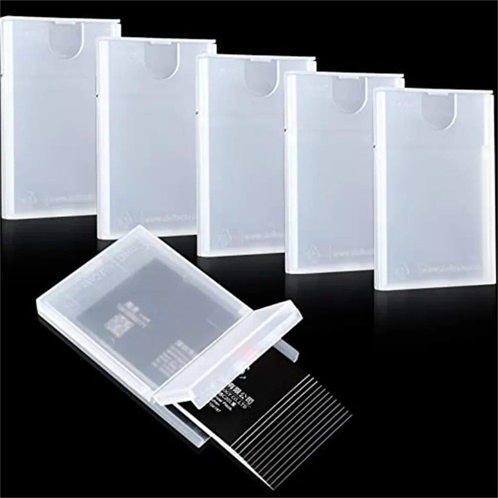 Factory Boxes Plastic Business Card Holder Clear Pocket Case Slim Wallet Protable Name Cards Boxes for Men