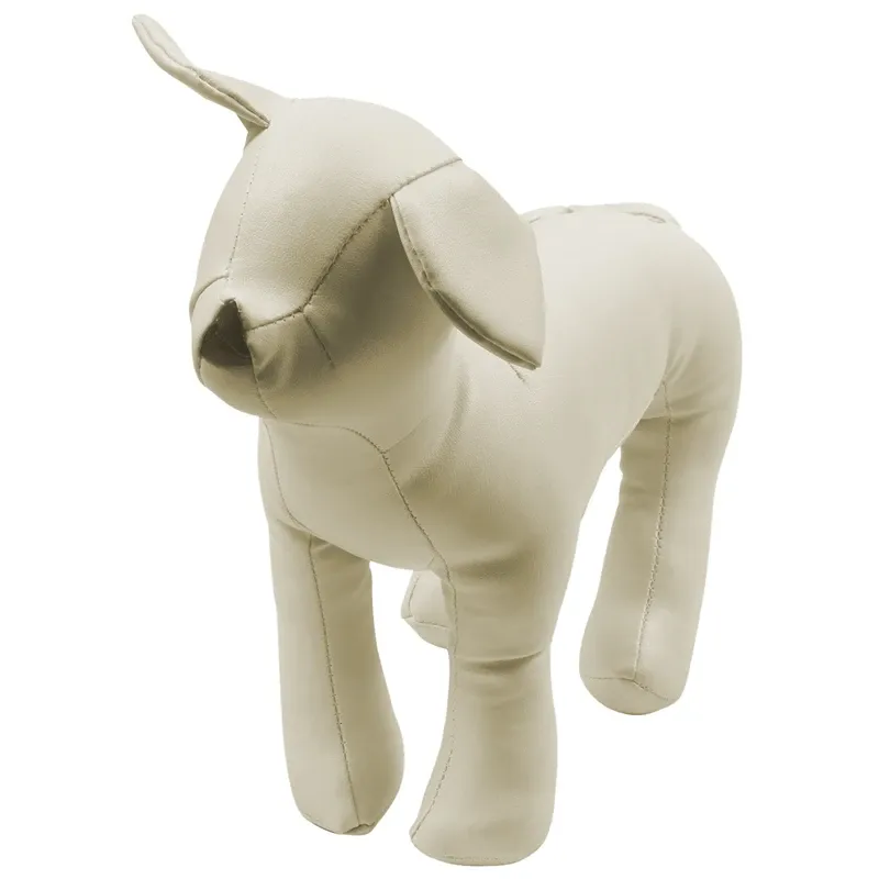 Vestuário HOTLeather Dog Manequins Posição de pé Modelos de cães Brinquedos Pet Animal Shop Display Manequim Branco S