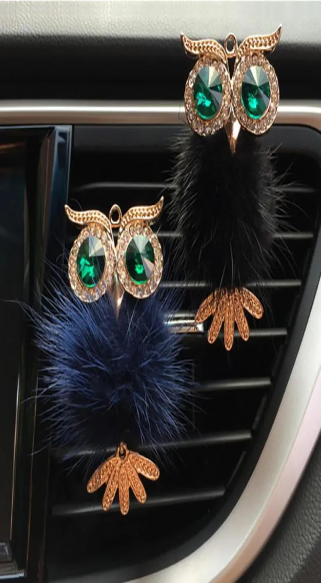 Crystal Owl Car Air Fresner Auto Outlet Perfume Clip Wewnętrzne Akcesoria Wewnętrzne Wentylatory Solidny zapach Dyfuzor2068587