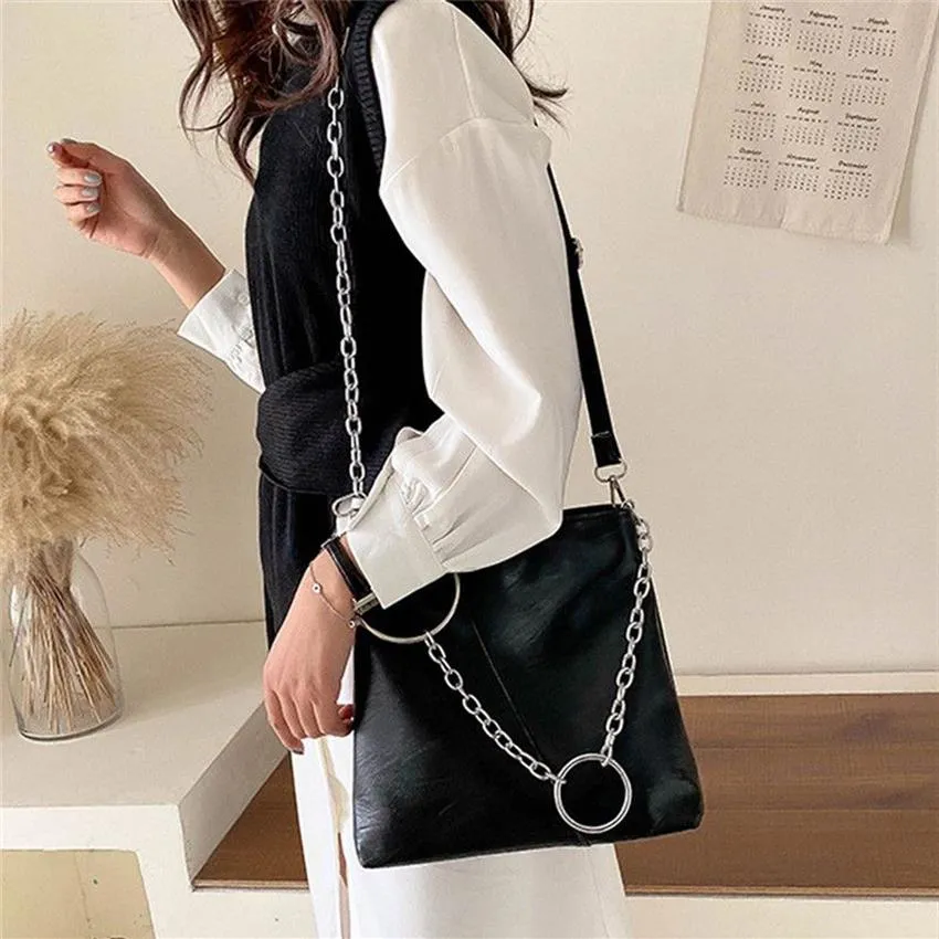 Women's PU Leather Handbag Ladies Large Big Tote Bags for Women 2020 Chain Shoulder Bag Handbags Bolsos Mujer 40282i