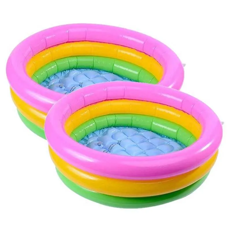 Family Swimming Pool (200 cm x 150 cm ) 3 RING Inflatable Swimming pool kids Swimming Pool wimming Pool Inflatable Swimming