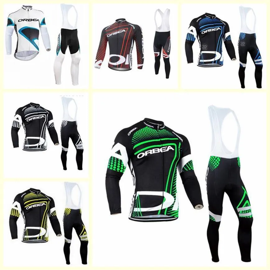 ORBEA Team Cycling Langarm-Trikot-Trägerhosen-Sets Fahrradbekleidung Ropa Ciclismo Sport Uniformes U120913236D