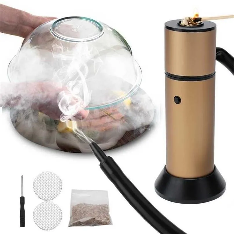 Générateur de fumée froide pour aliments, brûlure de viande, fumoir de Cuisine moléculaire portable, pistolet à fumer pour barbecue, gril, fumeur en bois 201223220T