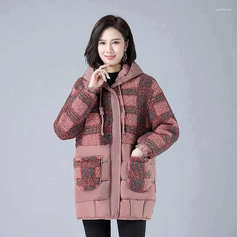 Płaszcze damskie okopy 2024 m- ubrania kobiet zima luźna luźna bawełniana bawełniana kurtka gęstość kurtki samica ciepła parkas manteau femme