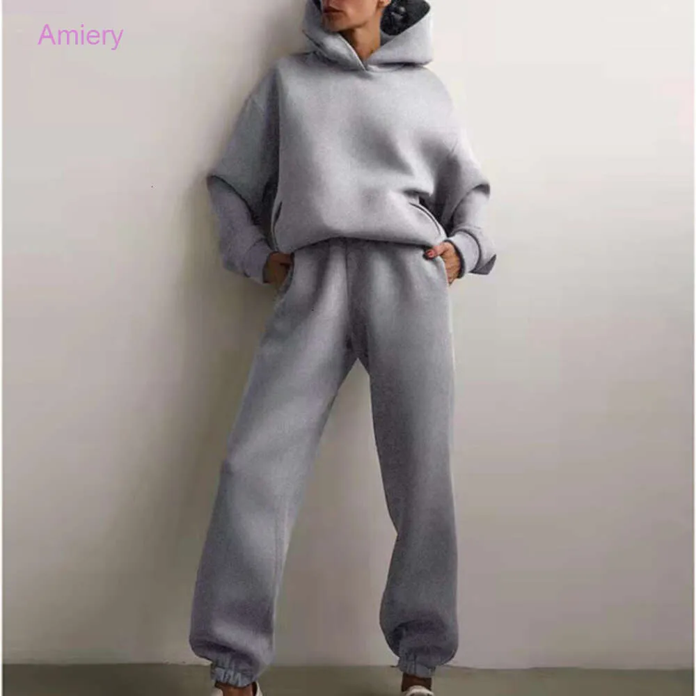 Women Tracksuits 2024 Spring Autumn New Hoodie And Pants Set Fashionable Long Sleeve Pullover Hooded Two-piece Set Ladies Outfits Clothes 18 Colours