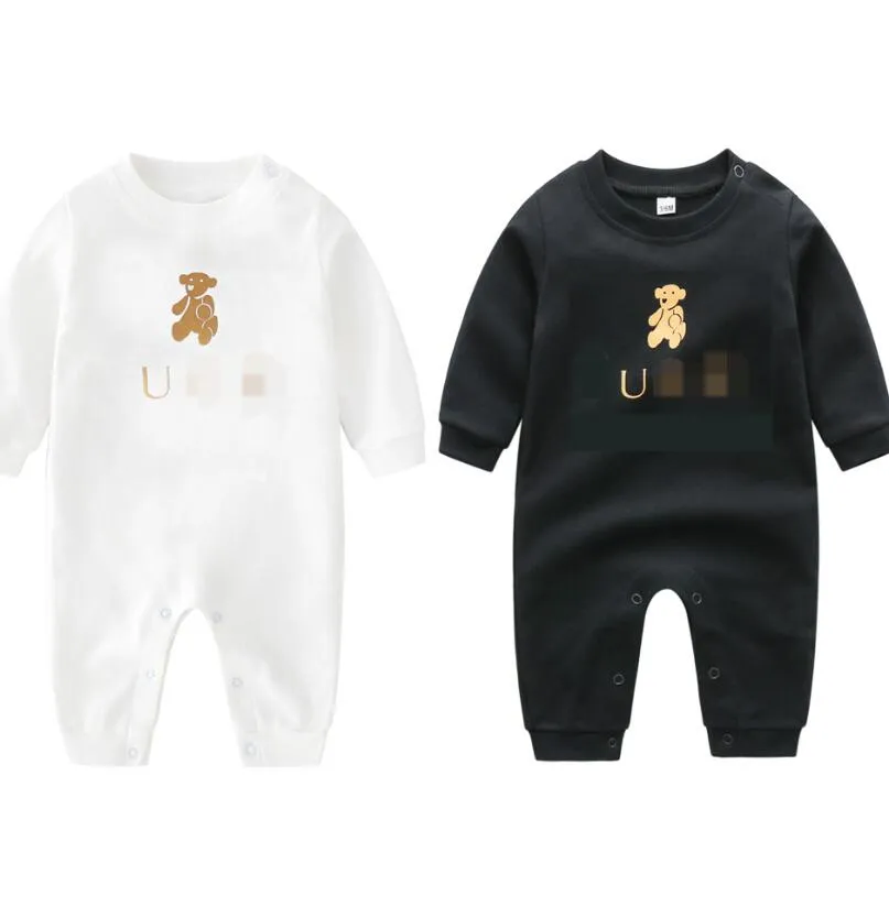 Rompers baby rompers nyfödda kläder långärmad bomullsdesigner romper spädbarn kläder pojkar flickor jumpsuits