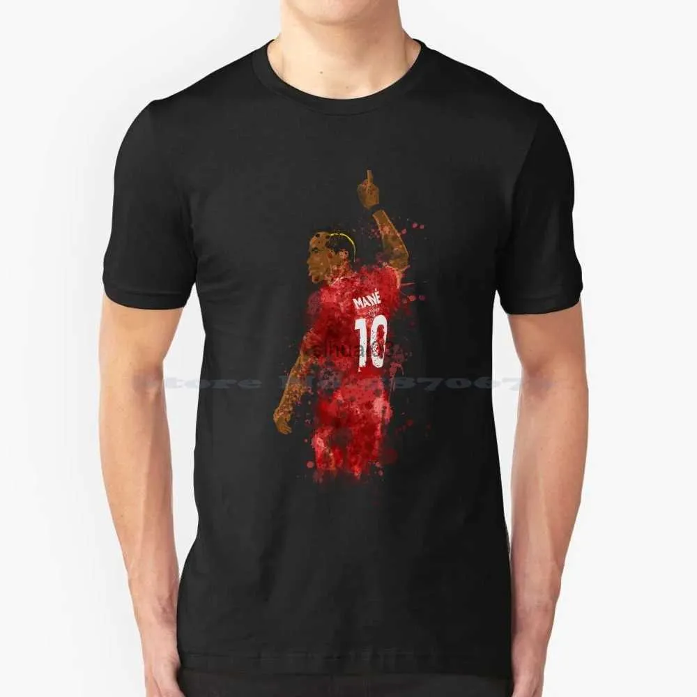 メンズTシャツmane _ sadio mane tシャツ100％コットンティーサディオマン